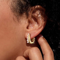 Women's Pearl Earrings Fashion Gold Plated