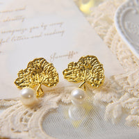 Simple Flower Pearl Earrings Fancy Fancy Light Luxury Earrings