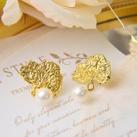 Simple Flower Pearl Earrings Fancy Fancy Light Luxury Earrings