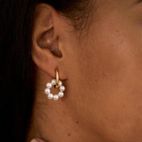 Women's Pearl Earrings Fashion Gold Plated