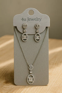 4u Jewelry - Cubic Zirconia Pendant & Earring Sets