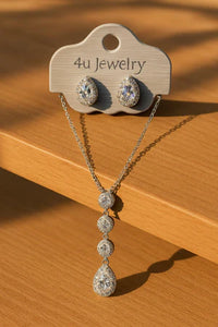 4u Jewelry - Cubic Zirconia Pendant & Earring Sets
