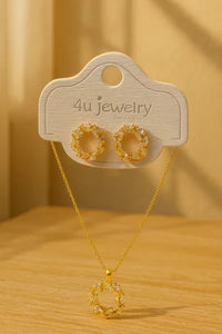 4u Jewelry - Cubic Zirconia Pendant & Earring Sets