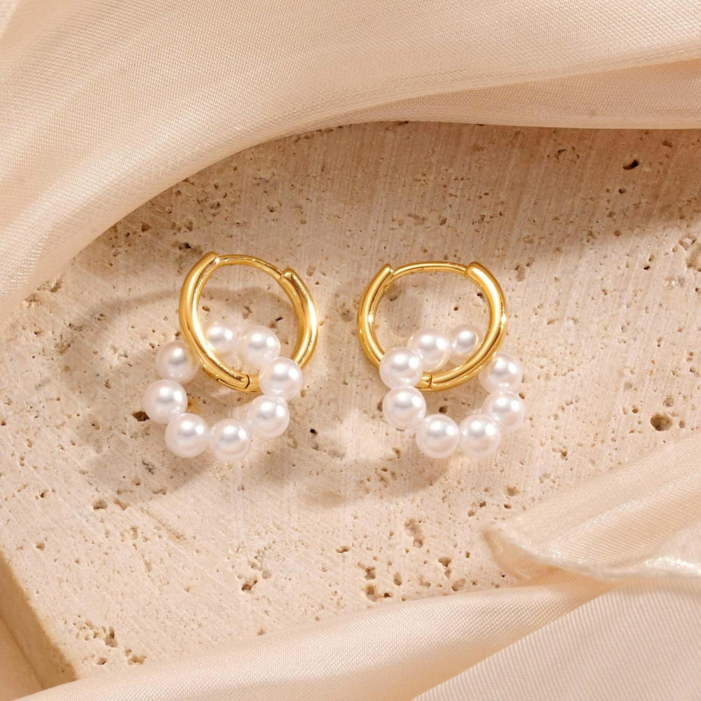 Women's Pearl Earrings Fashion Gold Plated