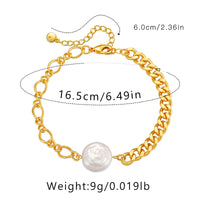 Irregular Shell Pearls Bracelet Pearl Stitching