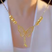 Elegant Gold Butterfly Pendant Necklace