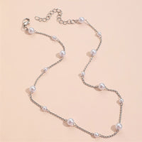 Vintage Pearl Clavicle Chain Female Simple