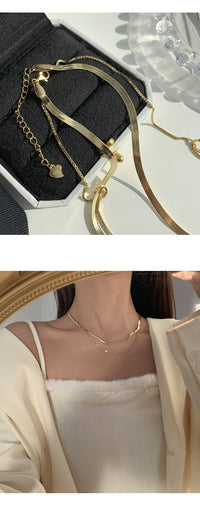 Personalized Retro Layered Double Layered Necklace