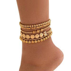 beach handmade beaded stretch Anklet XINGX