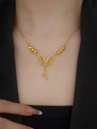 Elegant Gold Butterfly Pendant Necklace