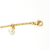 Fashion Simple Tassel Stainless Steel Pearl Anklet