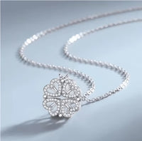 Flower Four Leaf Clower Hearts Necklace