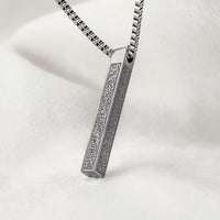 Islamic Ayat ul Kursi Bar Pendant Necklace