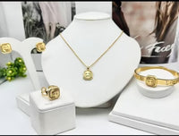 Mini Square Logo Jewelry Set