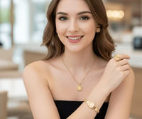 Mini Square Logo Jewelry Set