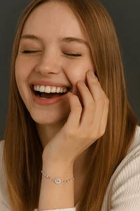 Pearl Beaded Evil Eye Bracelet