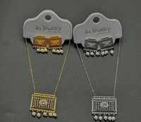 Rectangular Filigree Pearl Set