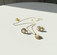 Royal Pearl Crown Jewelry Set