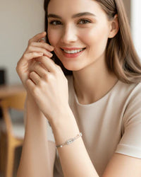 Vintage Bar Pearl Chain Bracelet