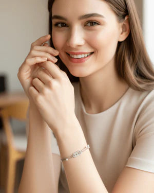 Vintage Bar Pearl Chain Bracelet